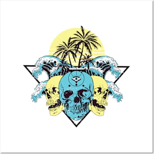 Artistic Tropical Skulls Posters and Art